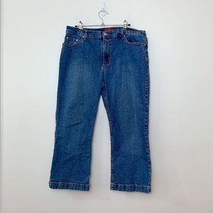 Vintage Zena Cropped Jeans Medium Light Wash, Size 14